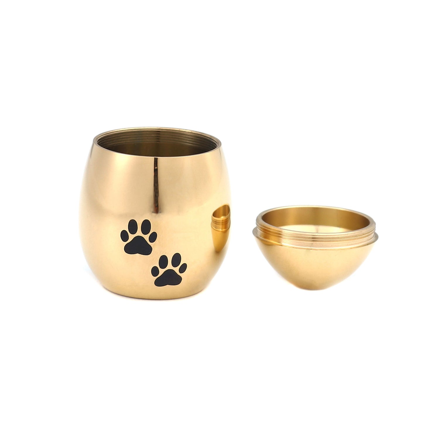 Paw Print Egg Shaped Memorial Mini Urn