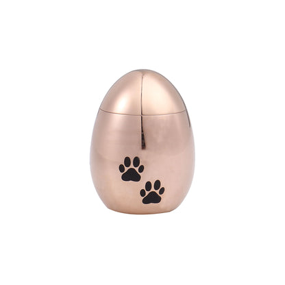 Paw Print Egg Shaped Memorial Mini Urn