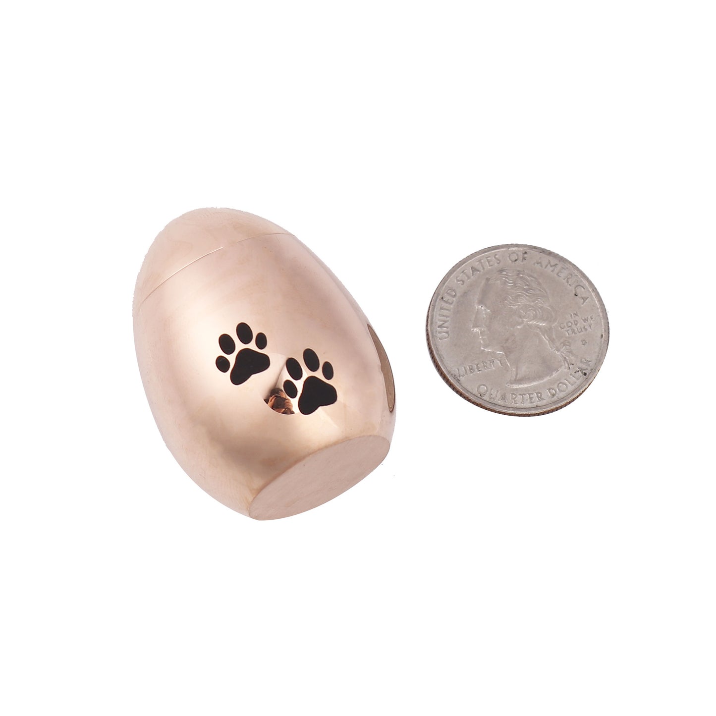 Paw Print Egg Shaped Memorial Mini Urn