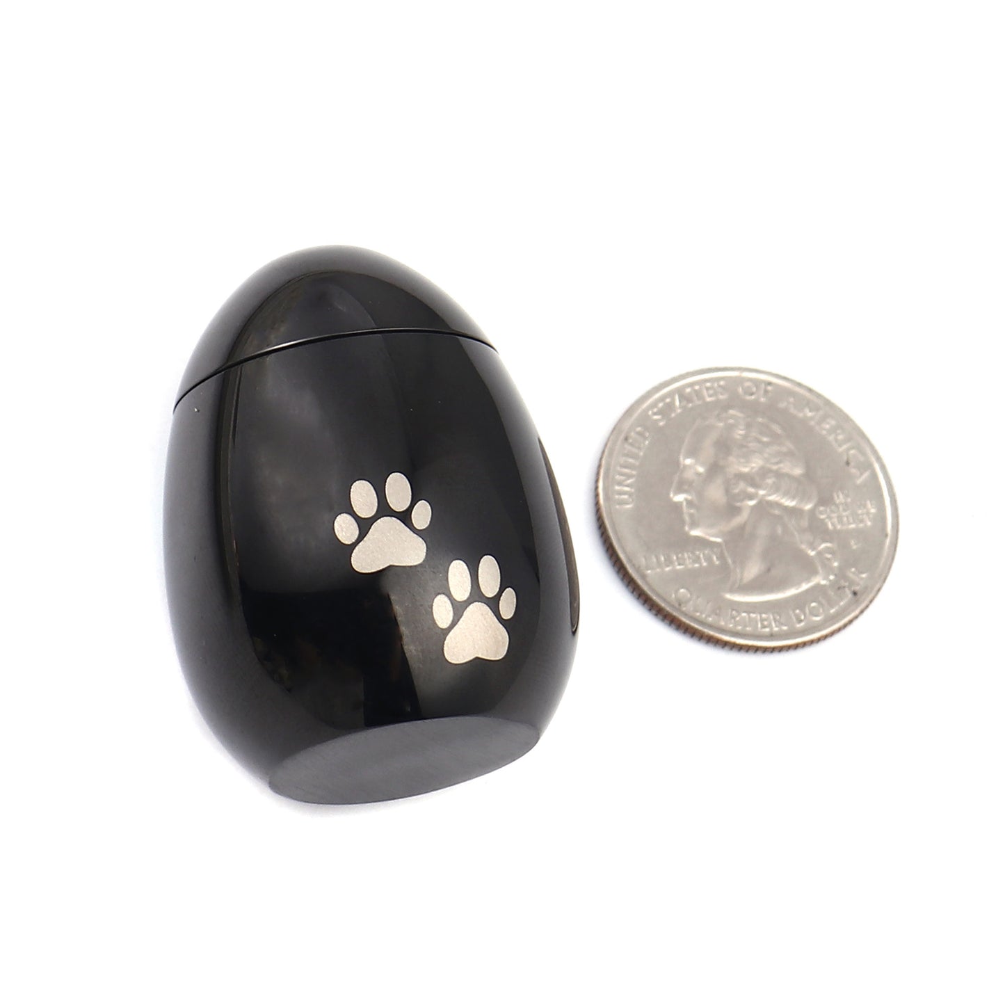 Paw Print Egg Shaped Memorial Mini Urn