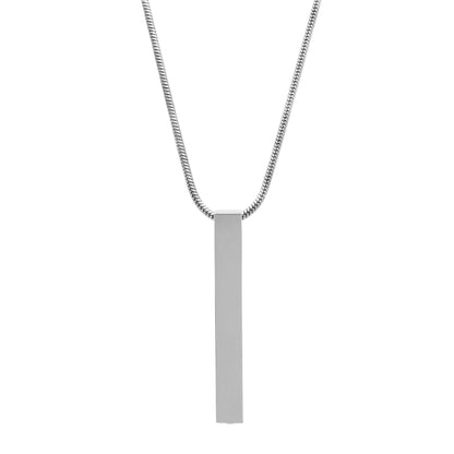 4-Sided Bar Memorial Necklace