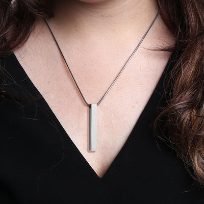 4-Sided Bar Memorial Necklace