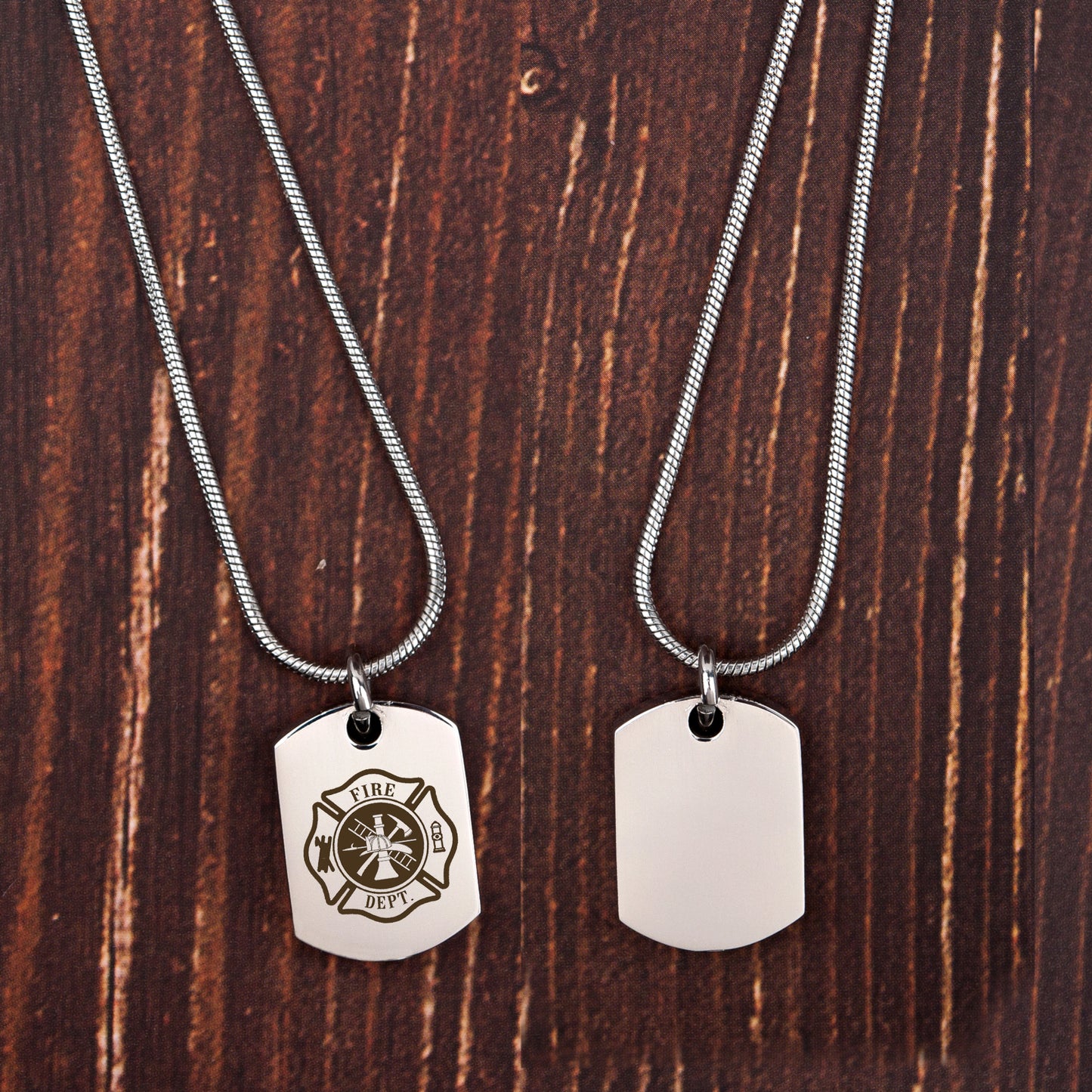 Service Memorial Ashes Holder Dog Tag Necklace