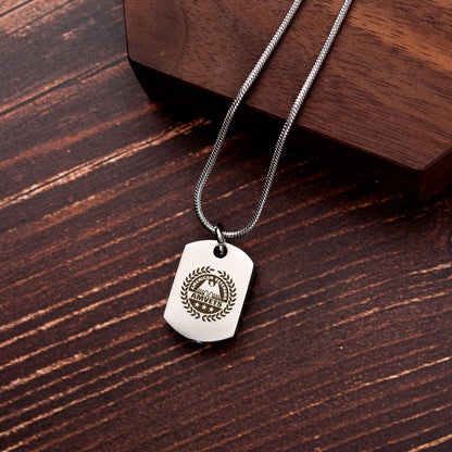 Service Memorial Ashes Holder Dog Tag Necklace