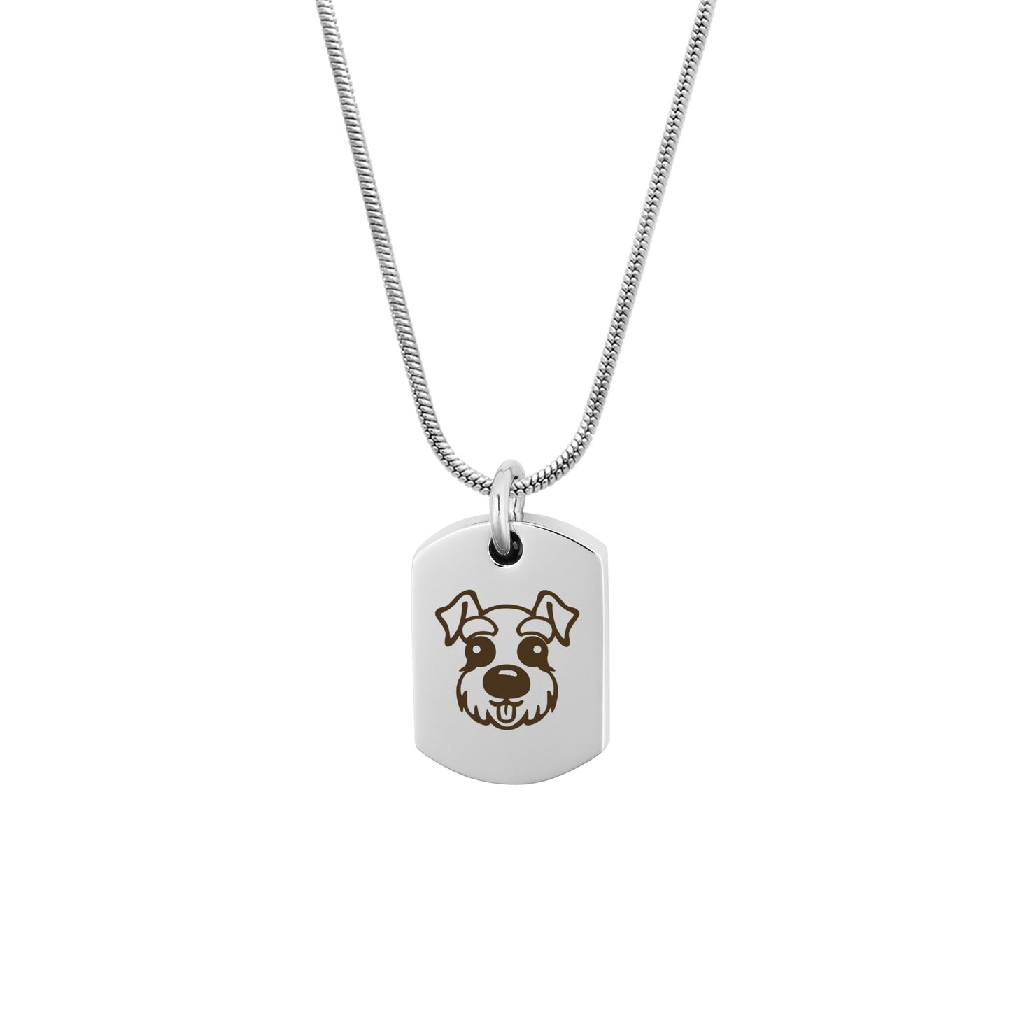 Dog Icon Dog Tag Pet Memorial Necklace