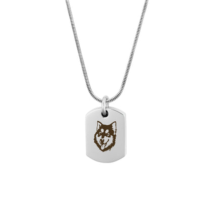 Dog Icon Dog Tag Pet Memorial Necklace