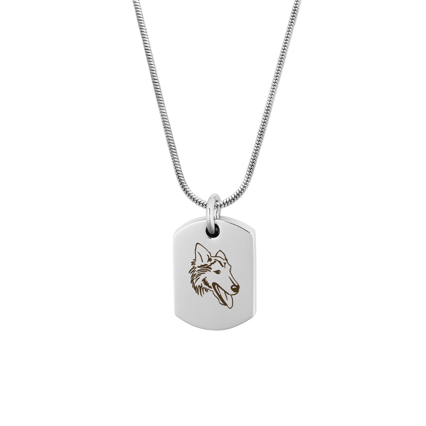 Dog Icon Dog Tag Pet Memorial Necklace