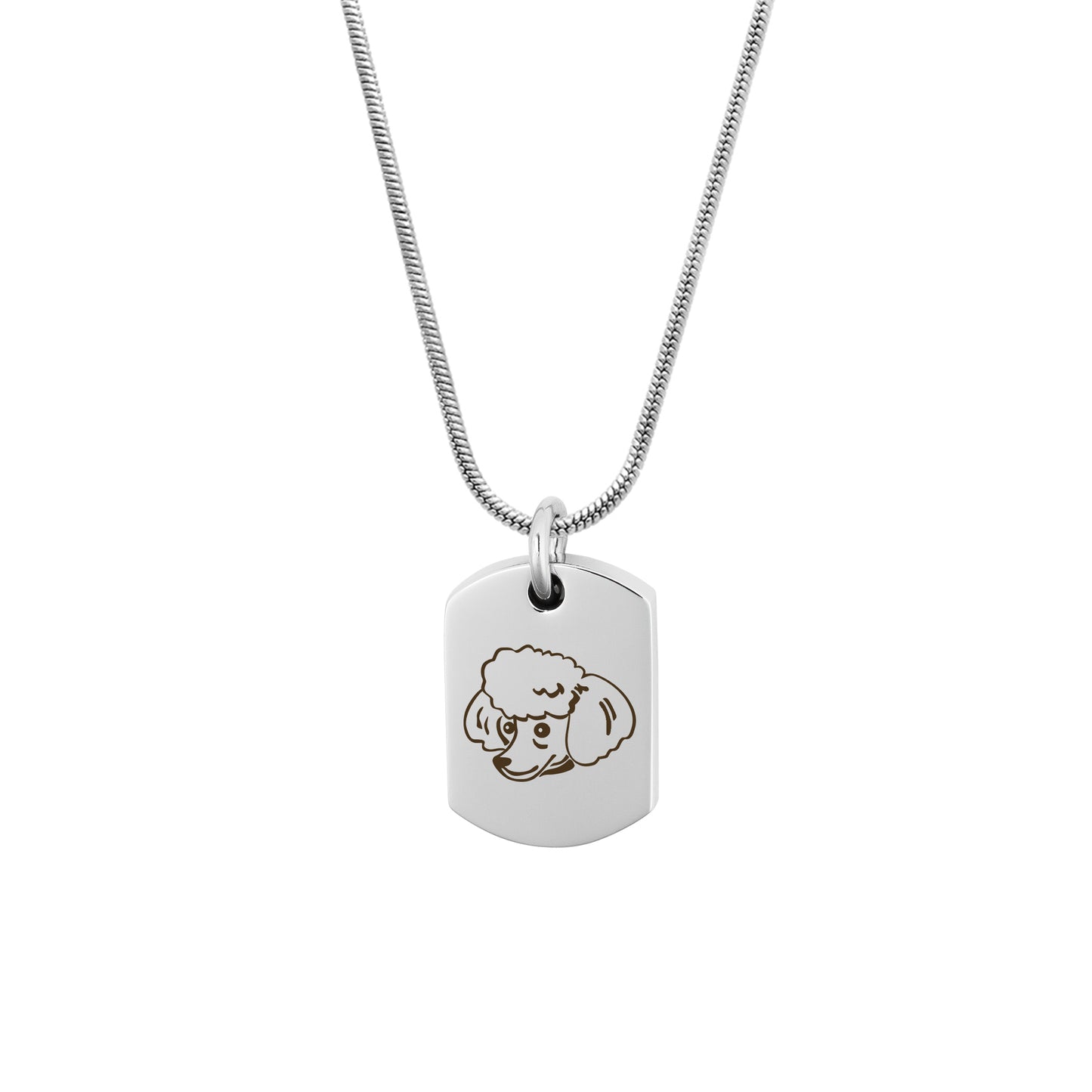 Dog Icon Dog Tag Pet Memorial Necklace