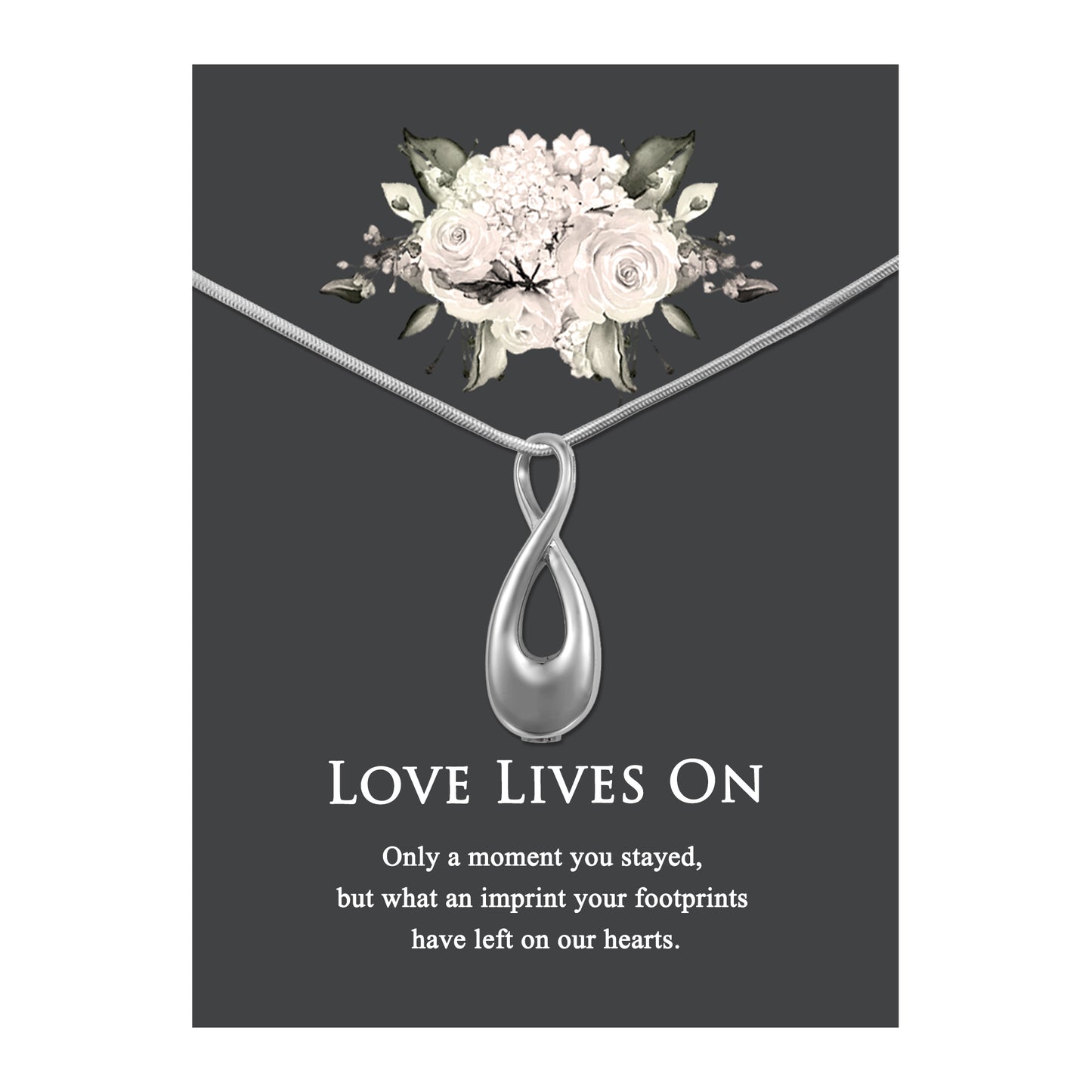 Love Lives On Infinity Memorial Necklace