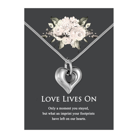 Loves Live On Open Heart Infinity Memorial Necklace