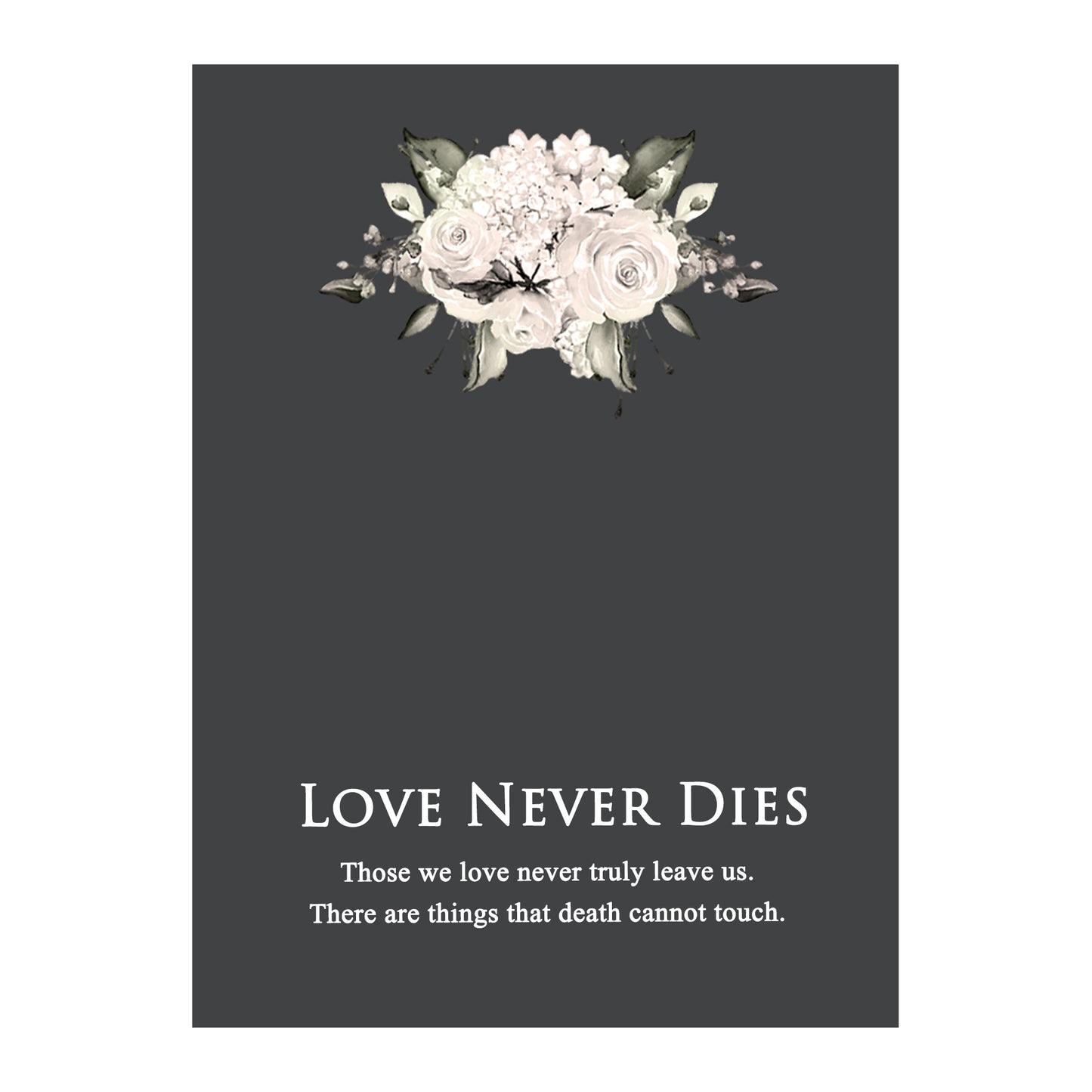 Love Never Dies Cross Memorial Necklace