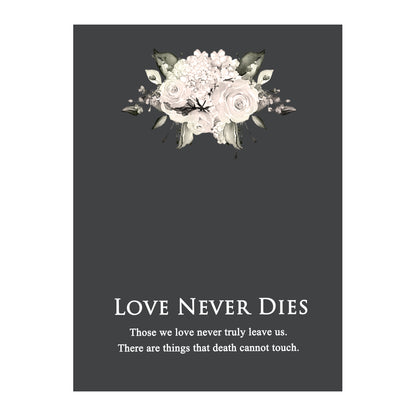 Love Never Dies Cross Memorial Necklace