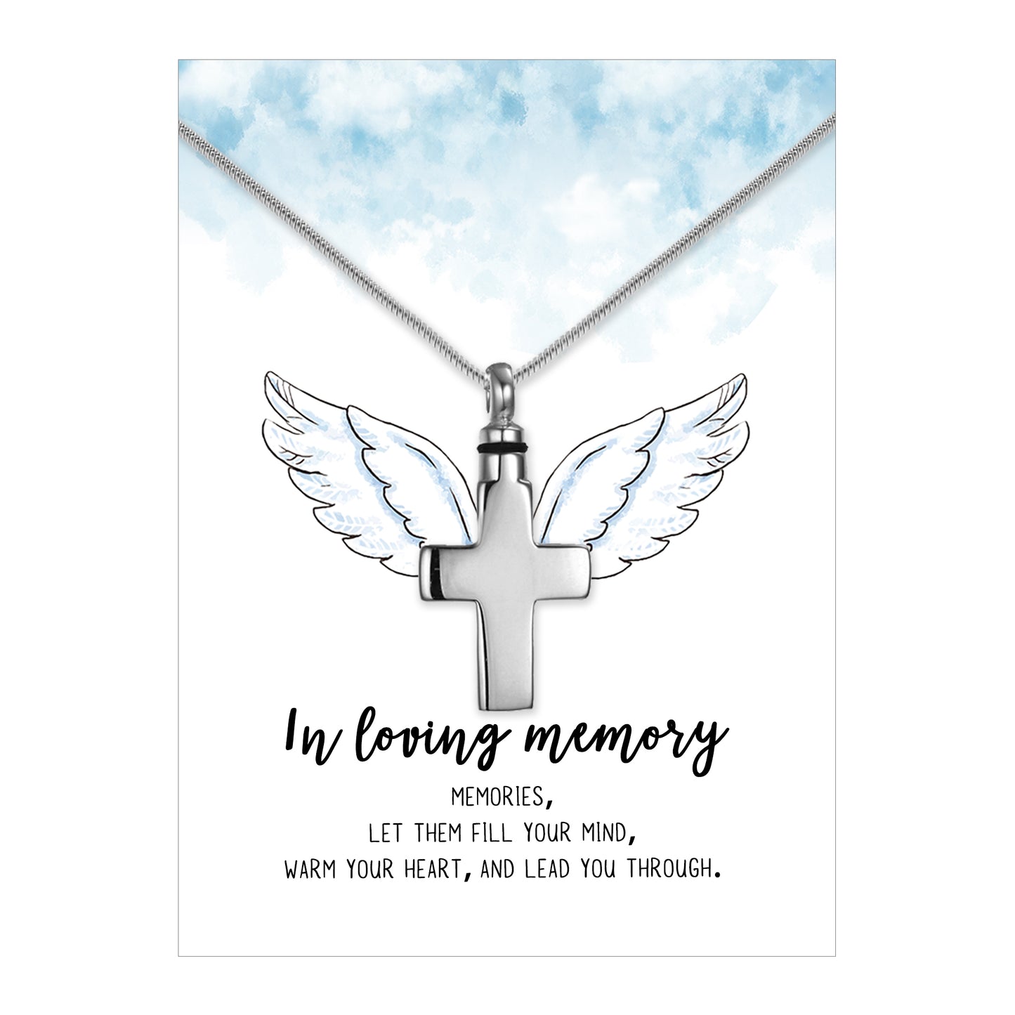 In Loving Memory Cross Memorial Necklace