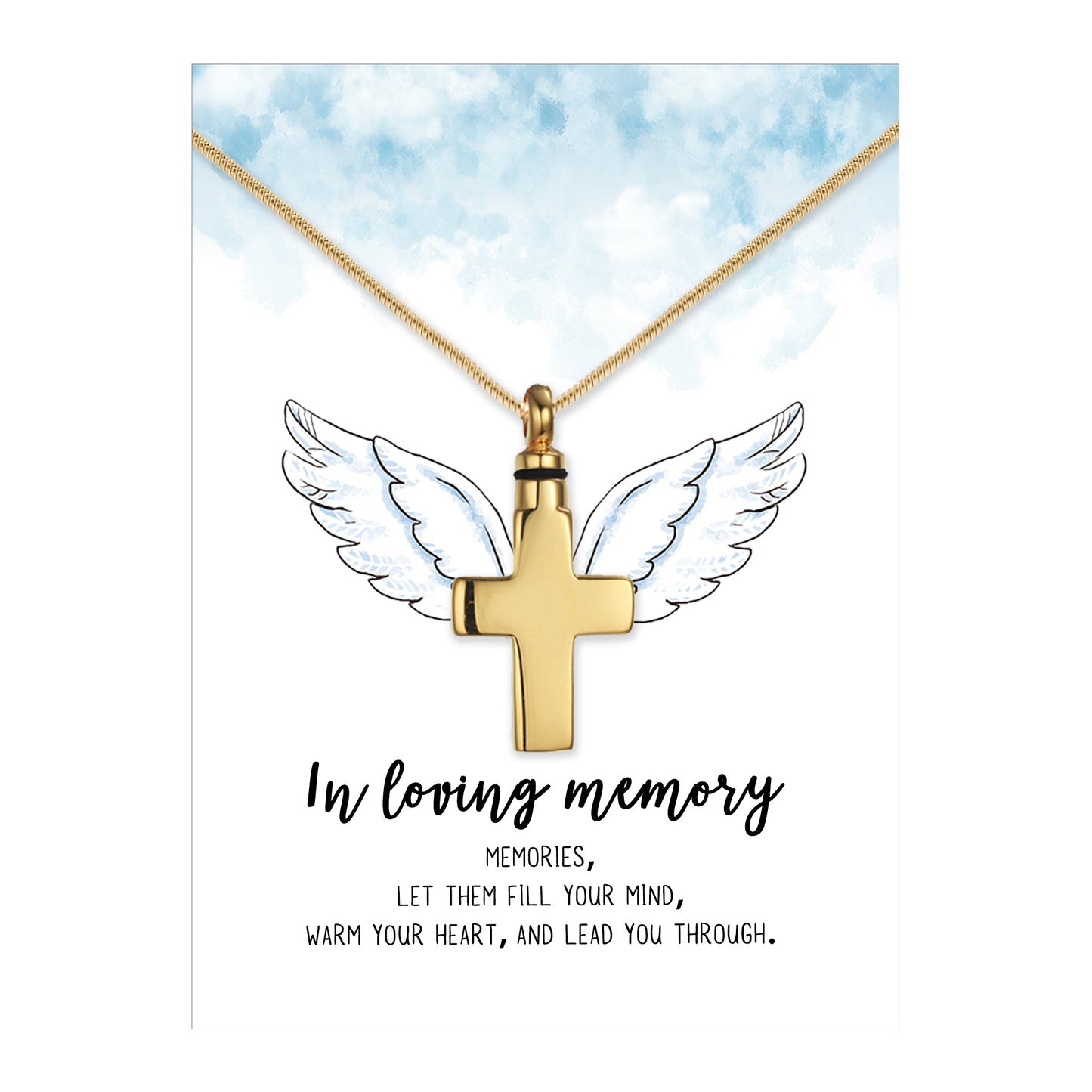 In Loving Memory Cross Memorial Necklace