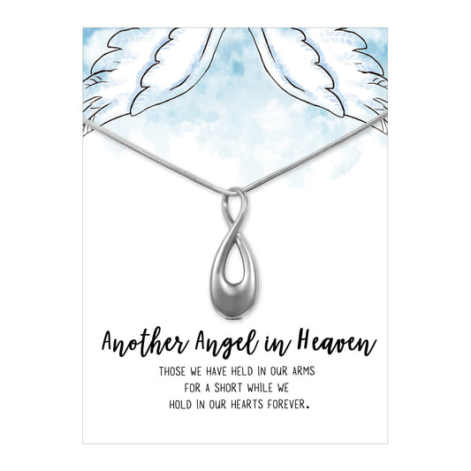 Another Angel in Heaven Infinity Memorial Necklace