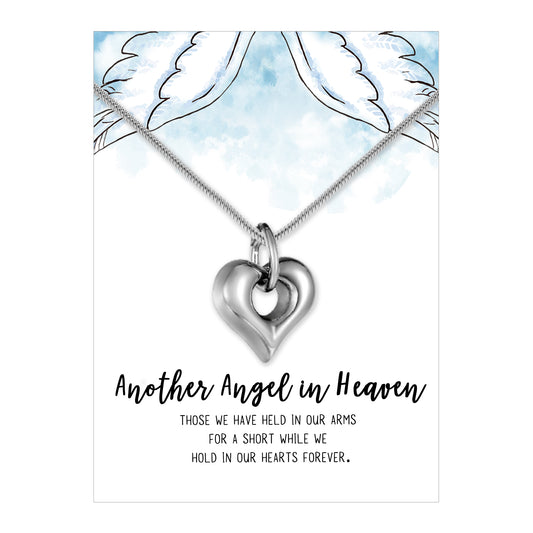 Another Angel in Heaven Open Heart Memorial Necklace