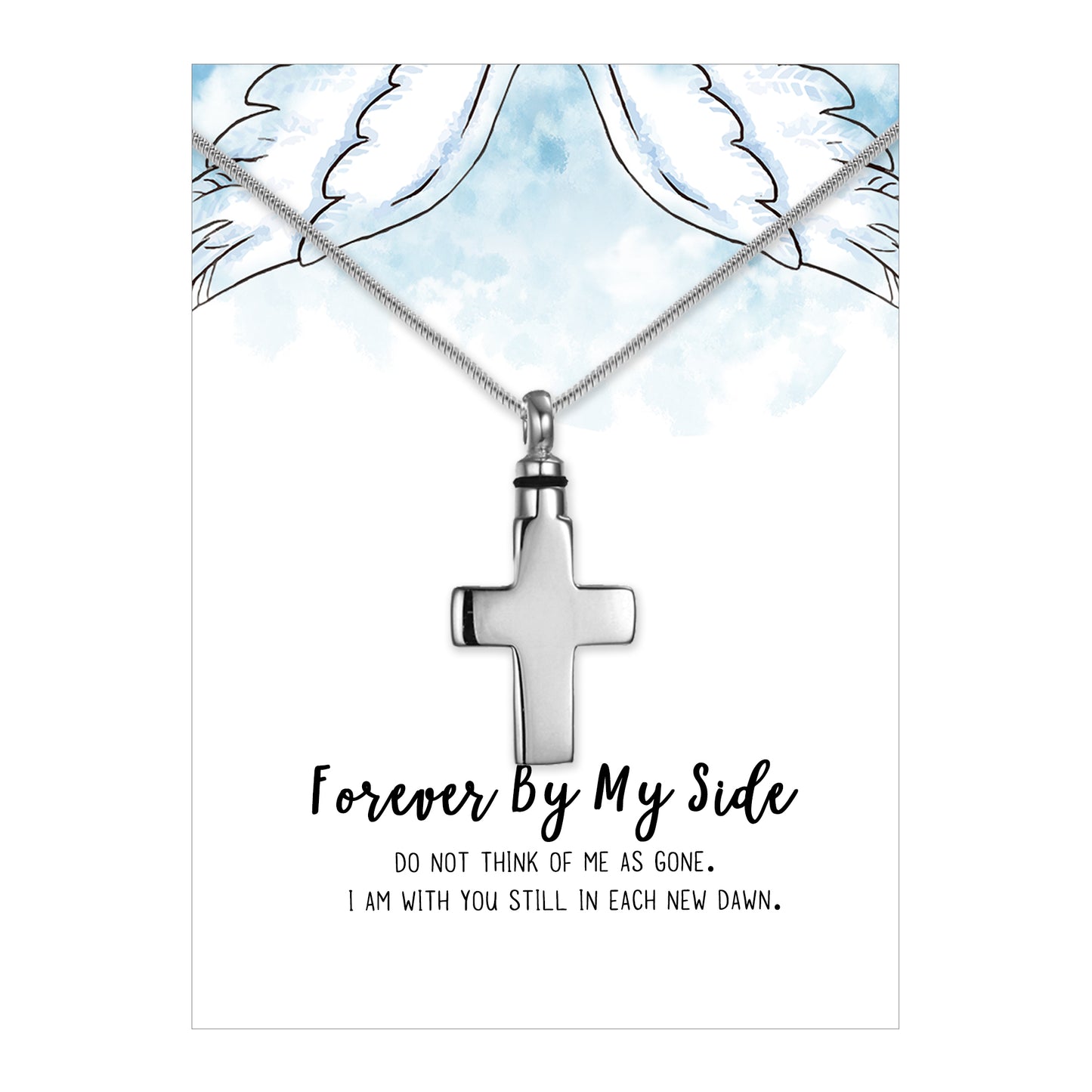 Forever By My Side Cross Memorial Necklace