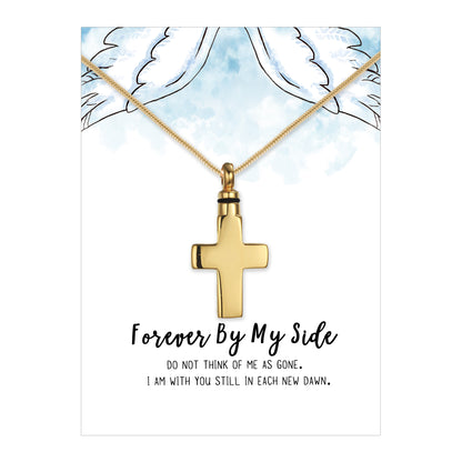 Forever By My Side Cross Memorial Necklace