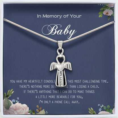 In Loving Memory of Your Baby Angel Memorial Necklace