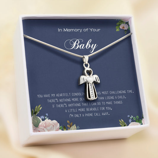 In Loving Memory of Your Baby Angel Memorial Necklace