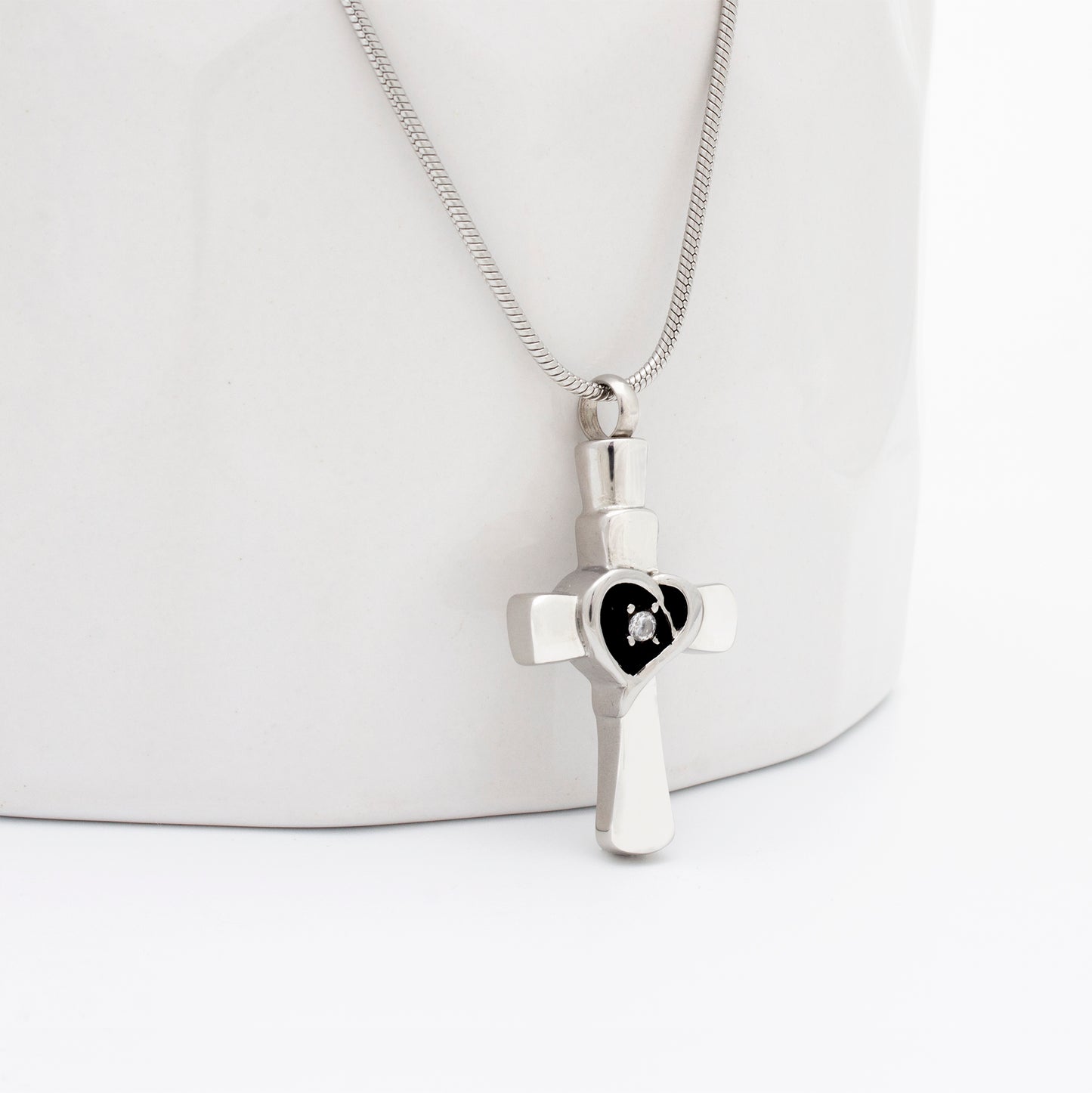 In Loving Memory of Your Child Heart Cross Memorial Necklace