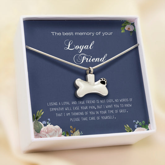 The best memory of your Loyal Friend Dog Bone Memorial Necklace