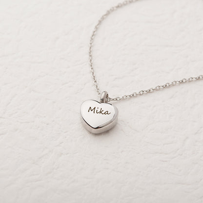 Mini Heart Memorial Necklace