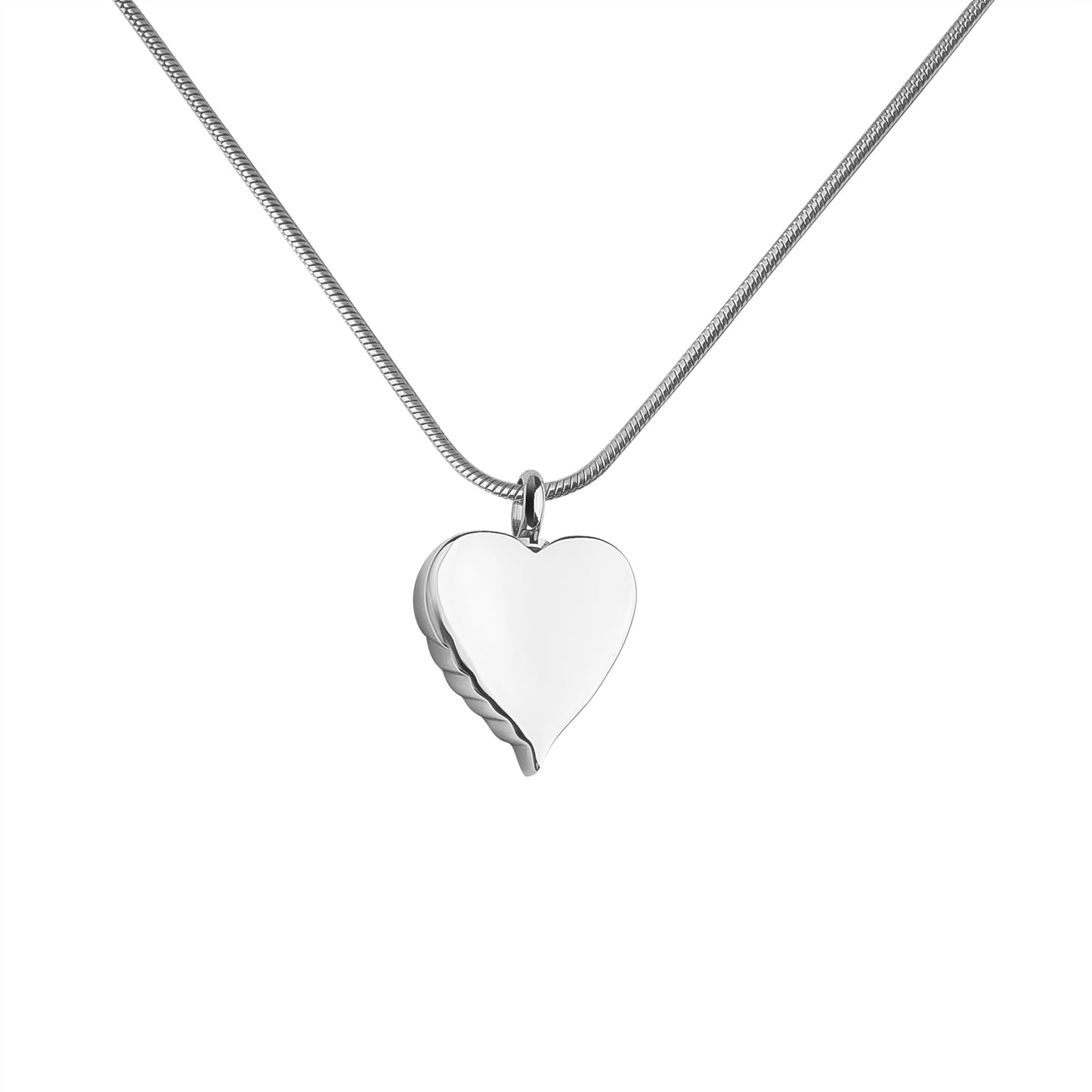 Angel Wing Heart Memorial Necklace