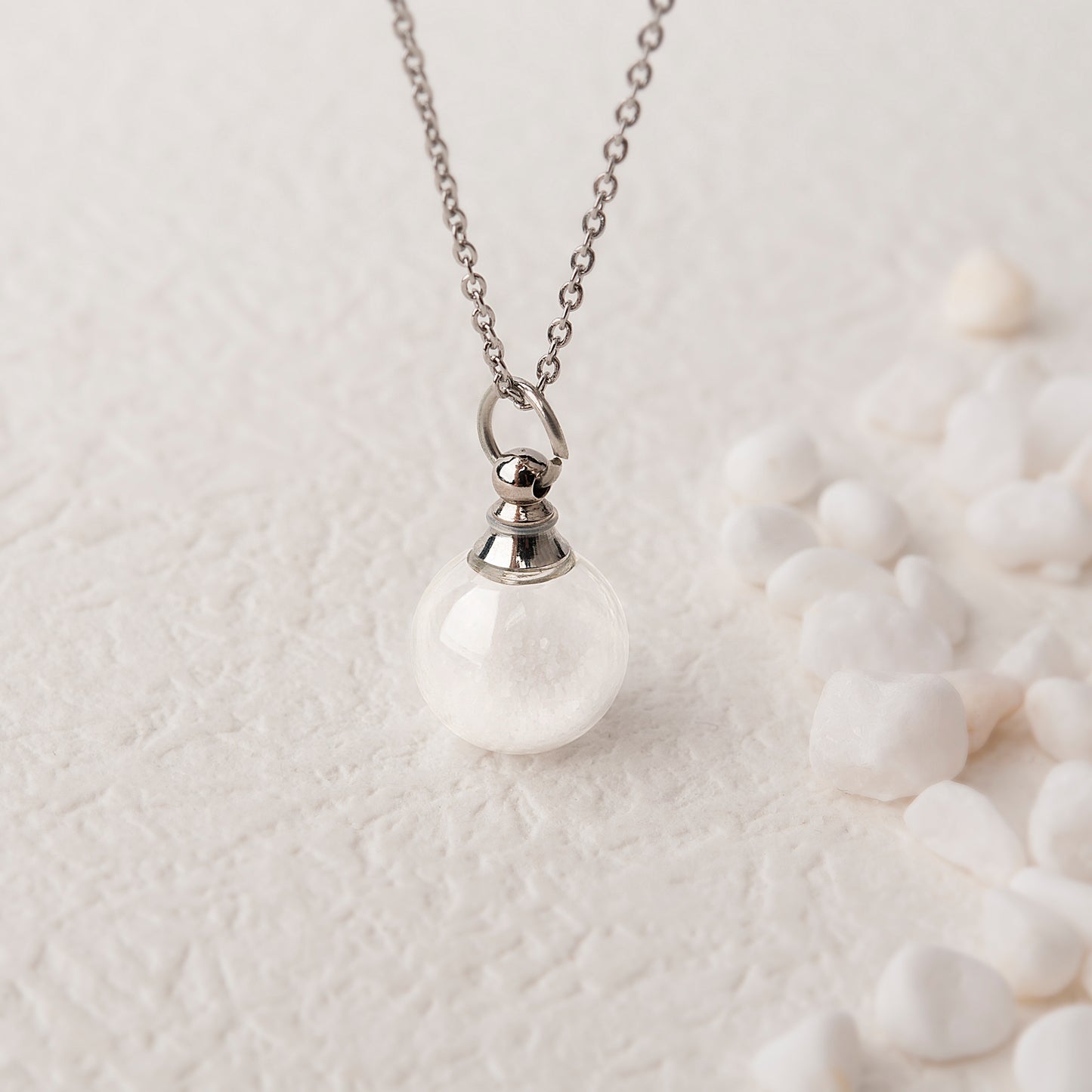 Glass Orb Memorial Necklace