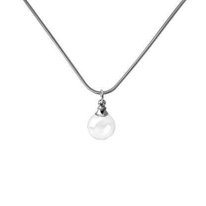 Glass Orb Memorial Necklace