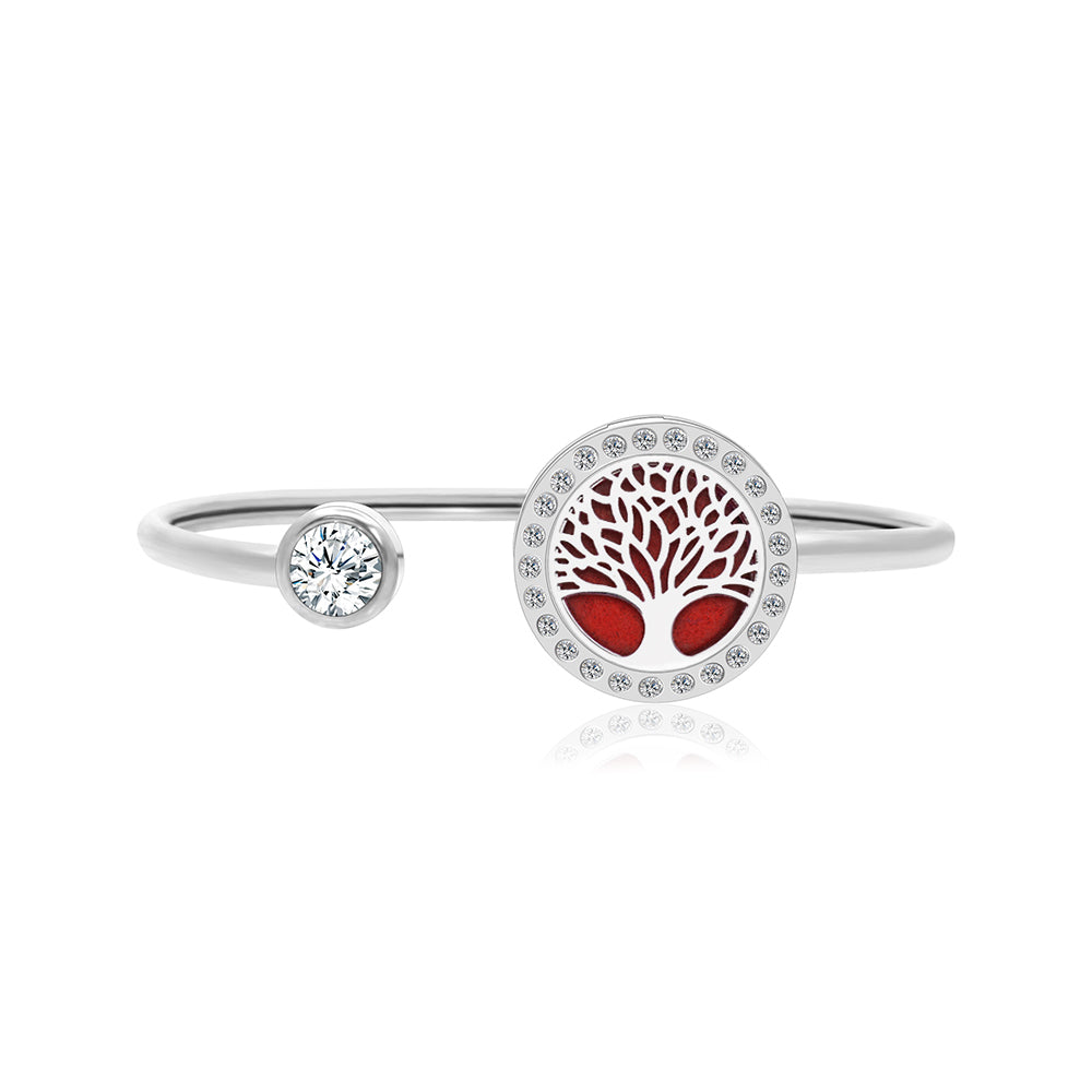 Crystal Premium Tree of Life Aromatherapy Twistable Bangle