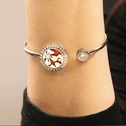 Flower Aromatherapy Twistable Bangle