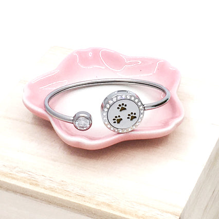 Paw Prints Aromatherapy Twistable Bangle