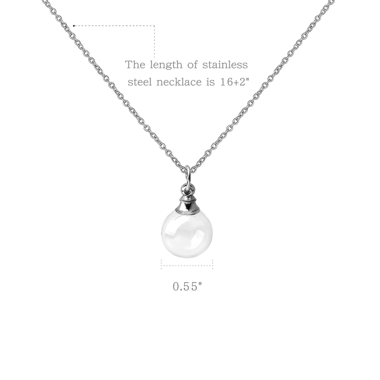 Glass Orb Memorial Necklace