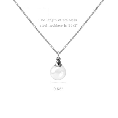 Glass Orb Memorial Necklace