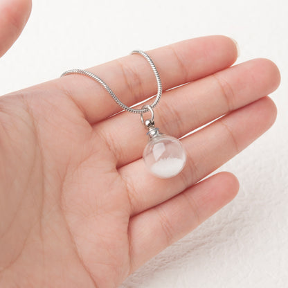 Glass Orb Memorial Necklace