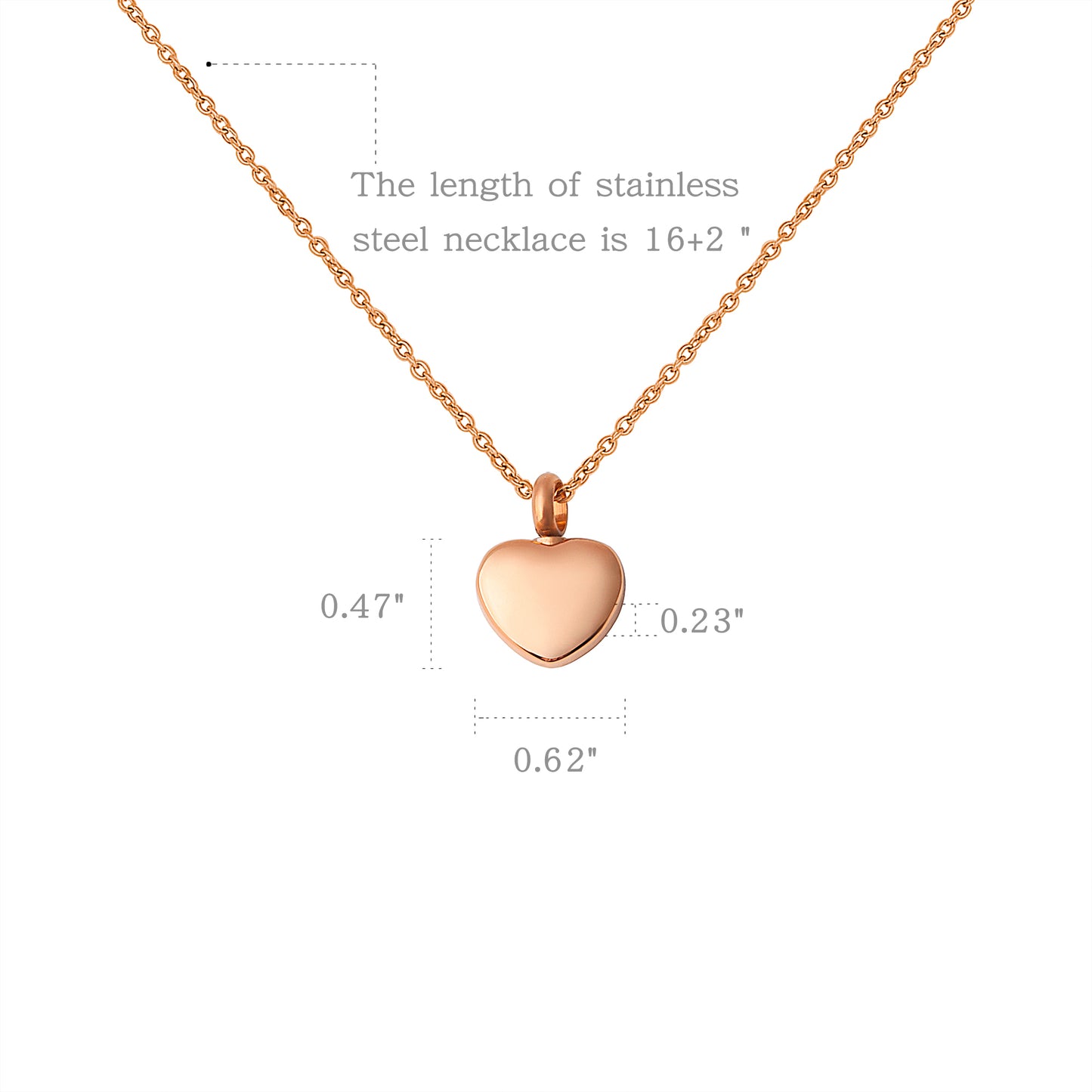 Mini Heart Memorial Necklace