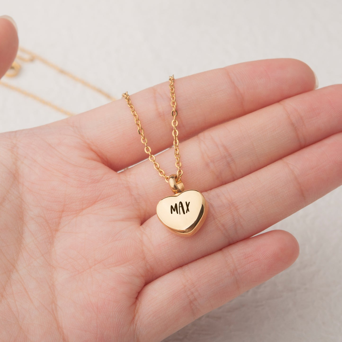 Mini Heart Memorial Necklace