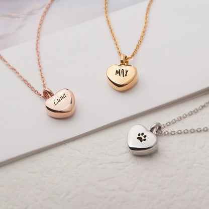 Mini Heart Memorial Necklace