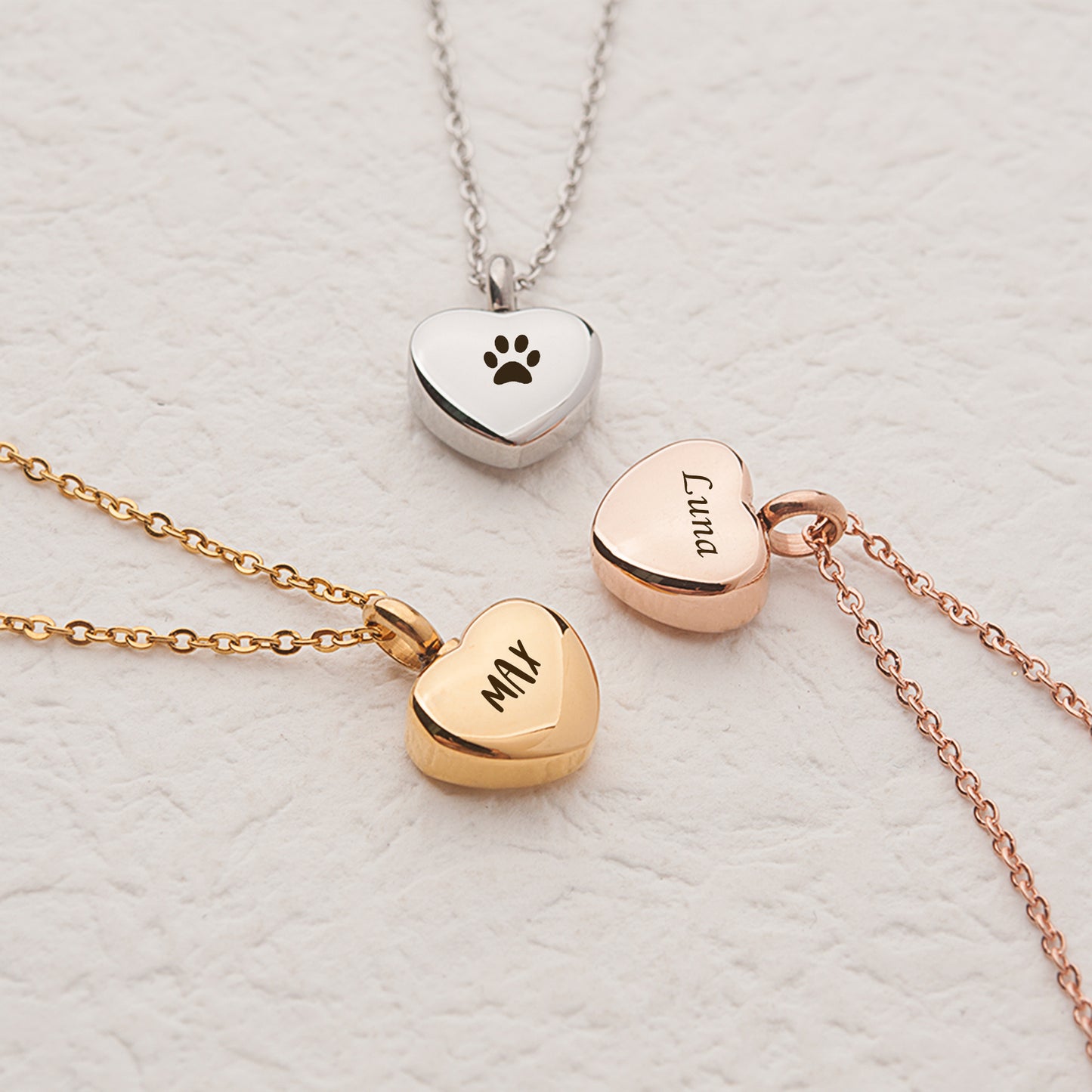 Mini Heart Memorial Necklace