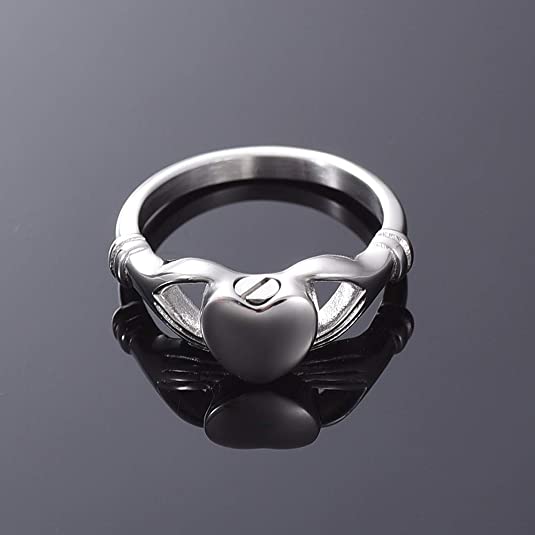 Heart in Hands Memorial Ring