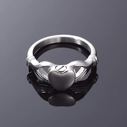 Heart in Hands Memorial Ring