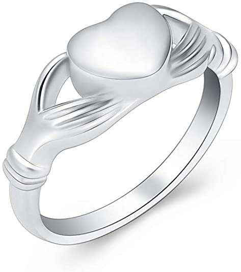 Heart in Hands Memorial Ring