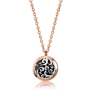 B102424 Rose Gold  Clouds Essential Oil Necklace 1